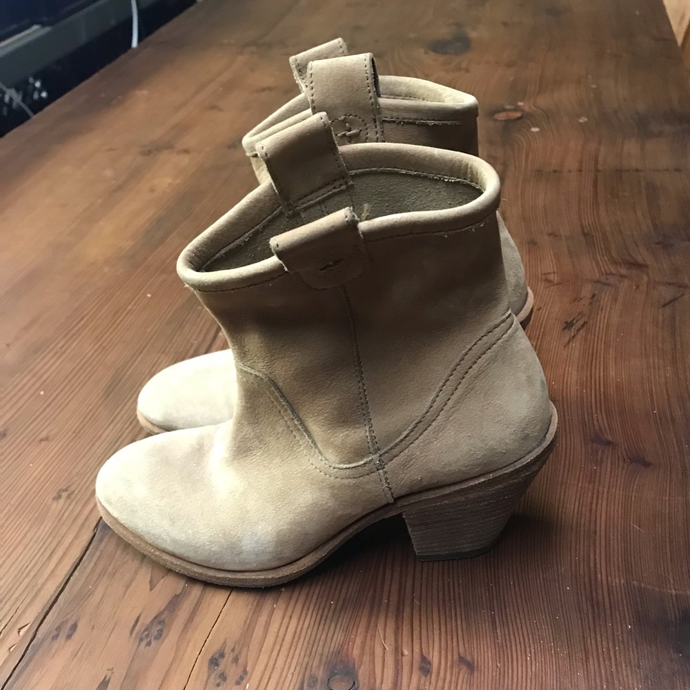 Fiorentini + Baker Italian Suede Leather Zip Booties Size 36